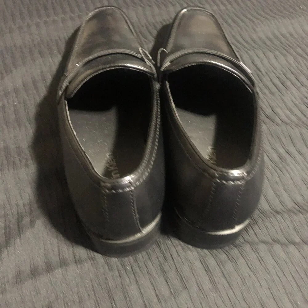 Calvin Klein Men's Dress Shoes, Size 9.5, CMJIMNON-R, Solid Black, Slip-On